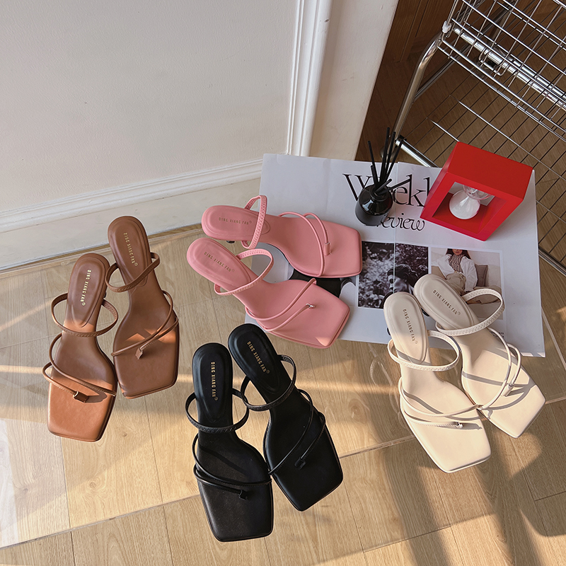 2024-summer-simple-designer-style-square-toe-strap-high-heel-sandals-fashion-versatile-commute-comfortable-womens-shoes 2024 Summer Simple Designer Style Square Toe Strap High Heel Sandals Fashion Versatile Commute Comfortable Women's Shoes
