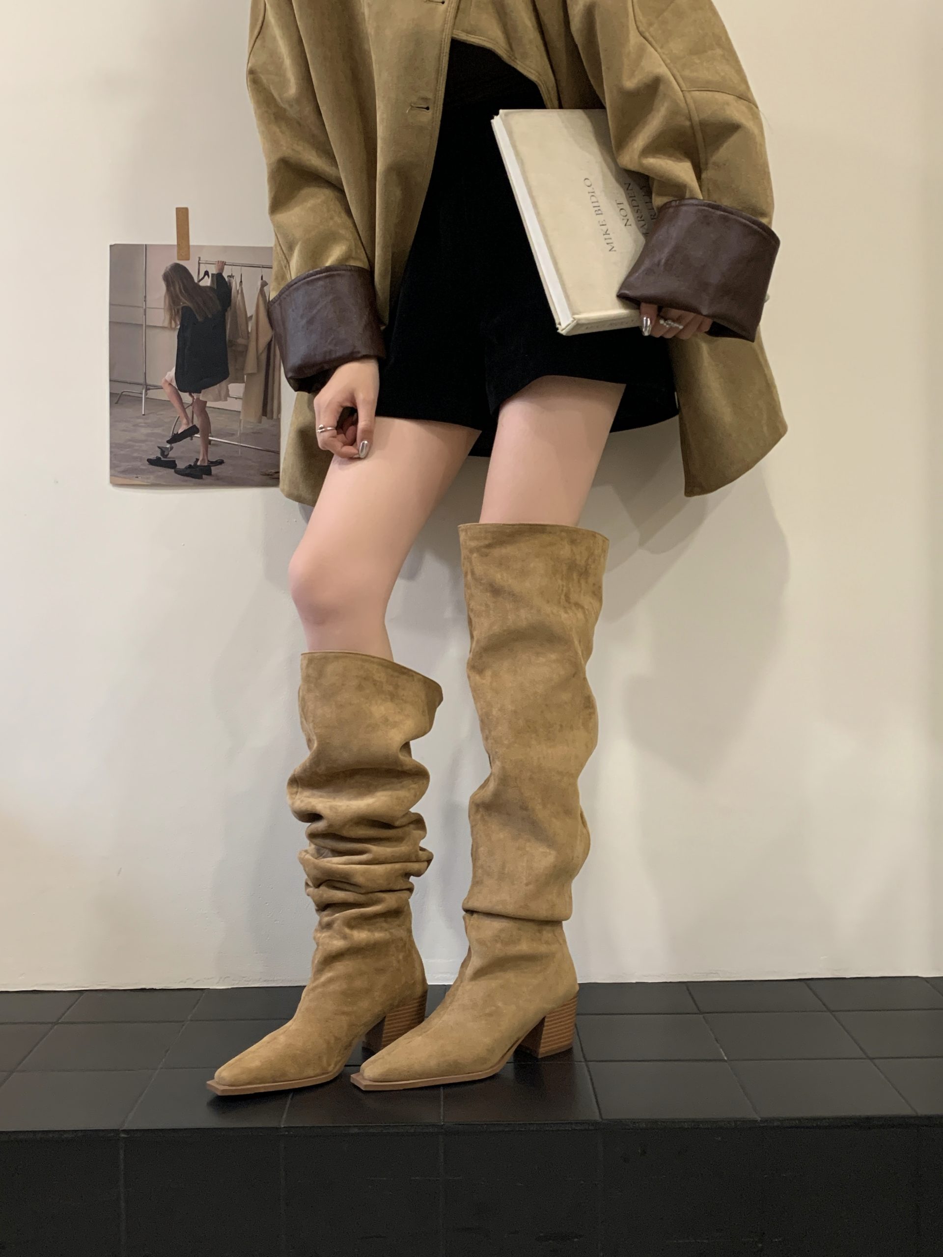 bubufly-womens-wide-calf-suede-over-knee-boots-chunky-heel-square-toe-slouchy-boots-fall-2025 BUBUFLY Women's Wide Calf Suede Over Knee Boots Chunky Heel Square Toe Slouchy Boots Fall 2025