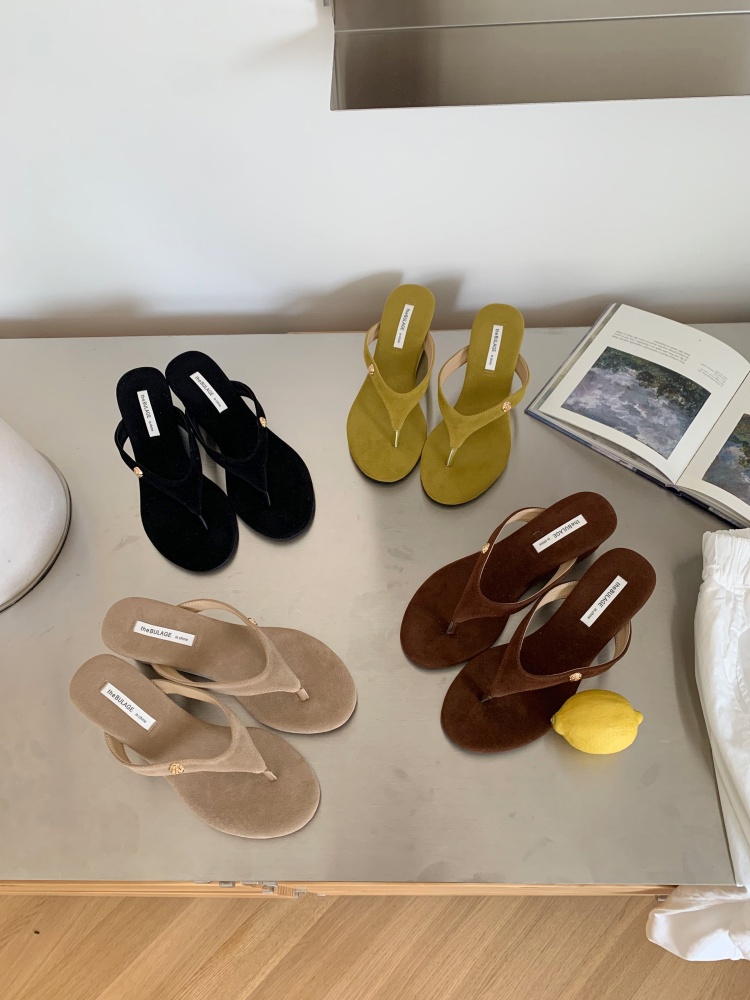 Ge Ge Lv 2026 Summer Women's Chanel Style Camellia Wedge Beach Slippers with Fur Lining, Non-Slip, Open Toe